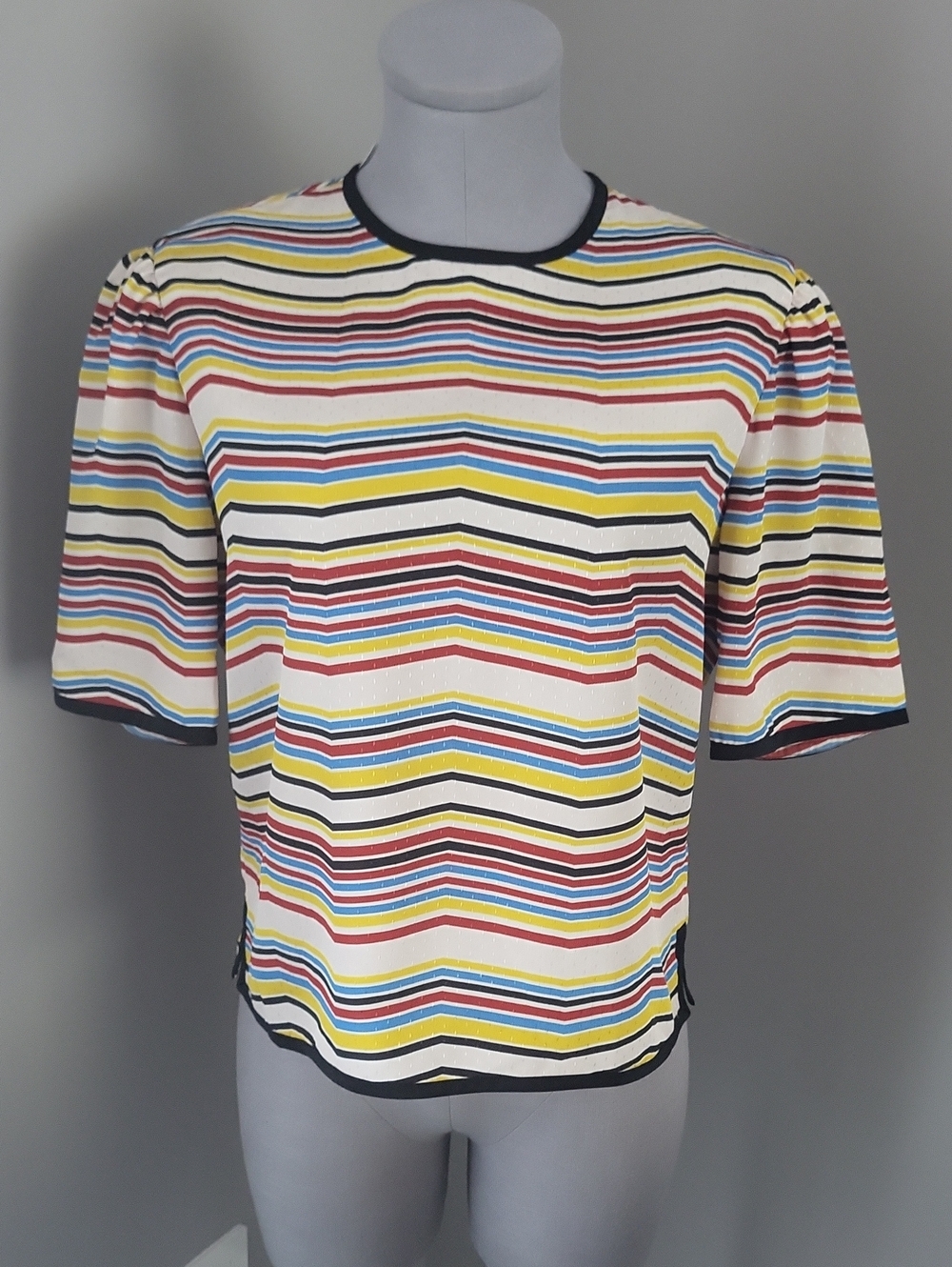 Vintage Albert Nipon Executive Dress Striped Blouse 80s Power Dressing Size 10